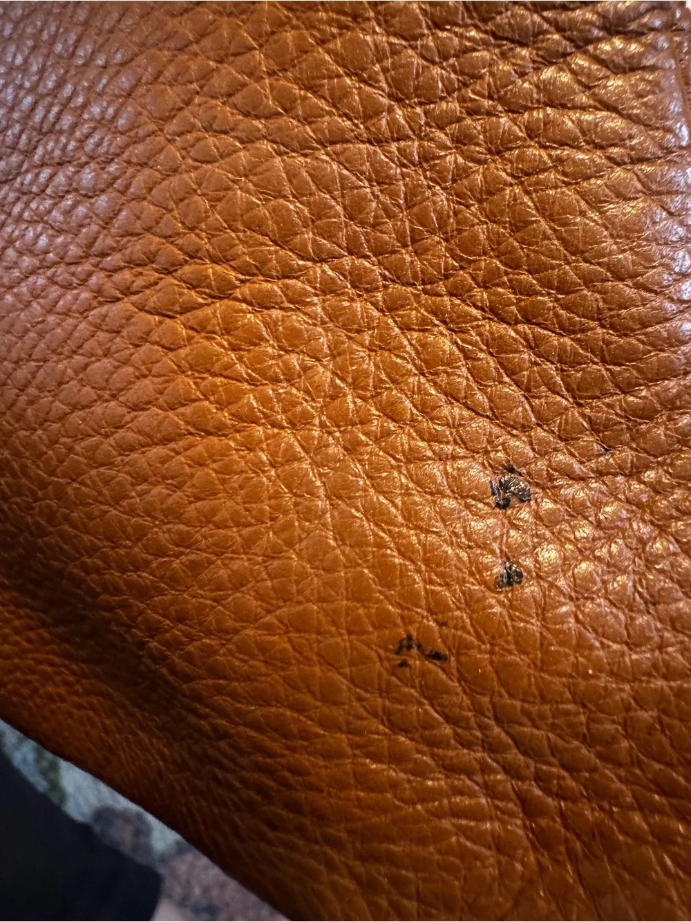 Michael Kors Brown Leather Cosmetic Pouch with Gold Logo